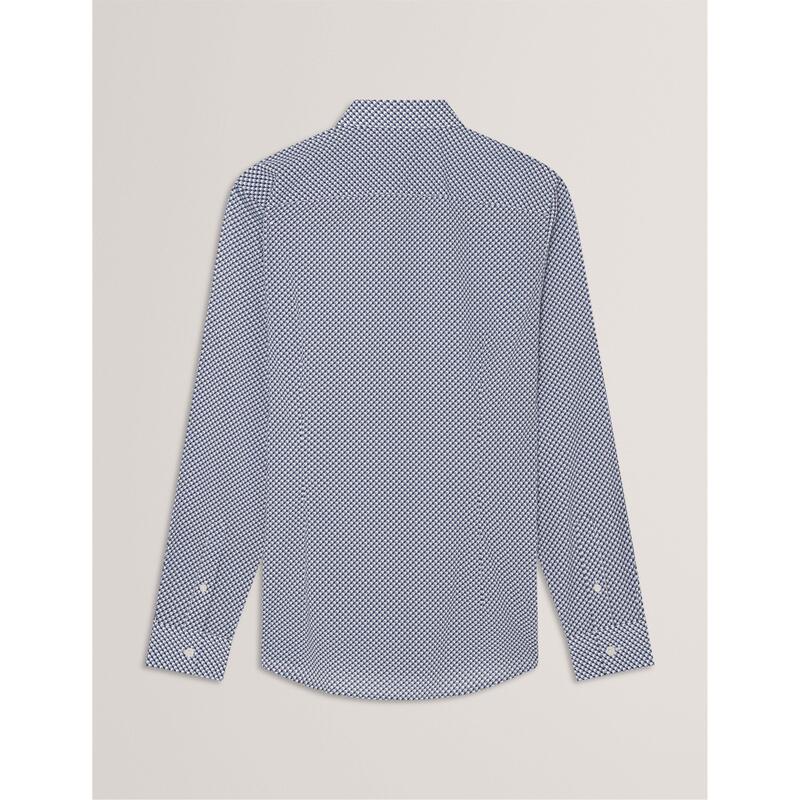 テッドベーカー メンズ トップス シャツ Ted Baker Ted LS Geo Shirt Sn61 Navy ネイビー