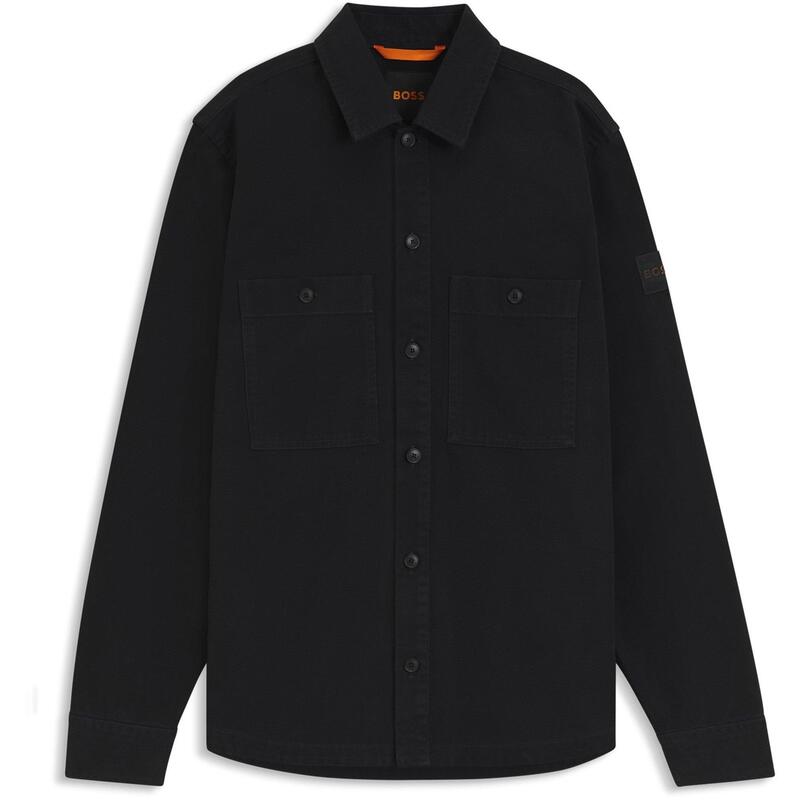 ボス メンズ トップス シャツ Boss Locky Overshirt Black 001 ブラック|ReVida 店