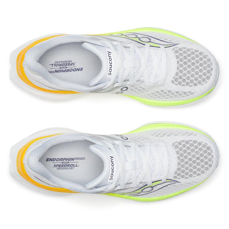 サッカニー レディース シューズ スニーカー Saucony Endorphin Speed 5 Shoes Womens White/Citron 白いこと 靴-スニーカー-レディース靴