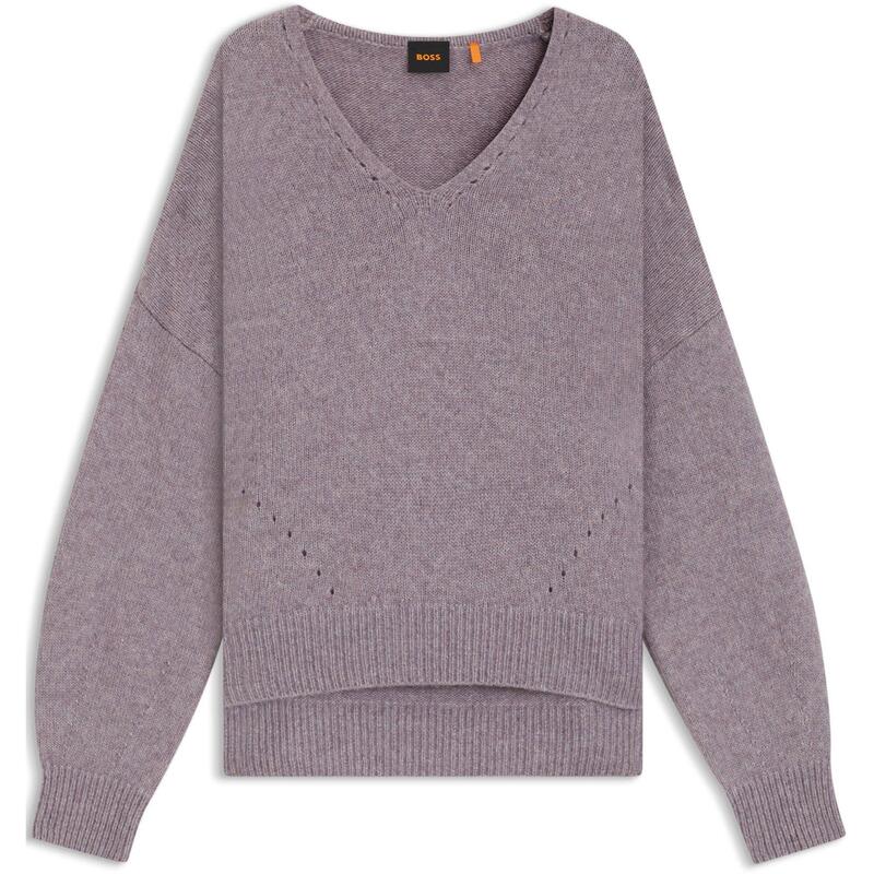 ボス レディース アウター ニット・セーター Boss Fondyssa Jumper Purple 534 パープル