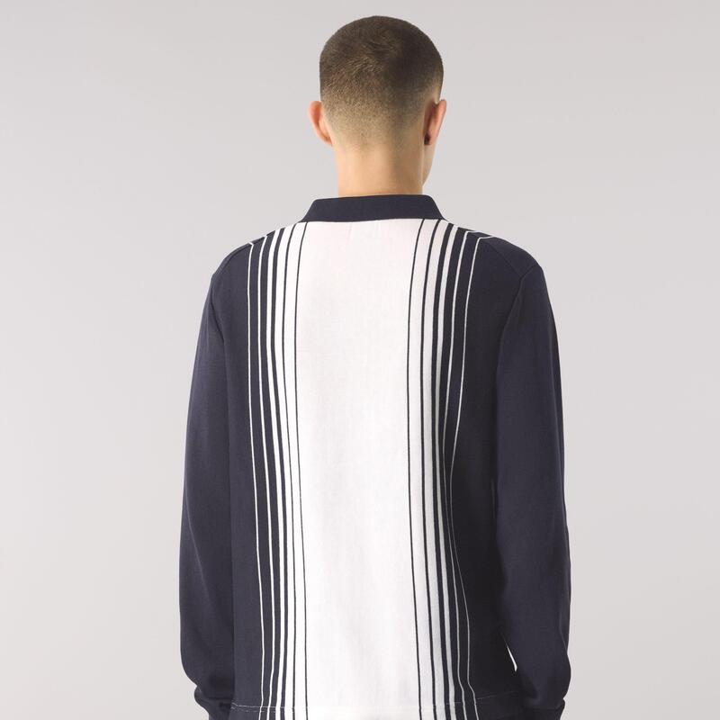 プレティグリーン メンズ トップス ポロシャツ ニット 長袖 Pretty Green Men's Gradient Knitted Long-Sleeve Polo Shirt Navy ネイビー