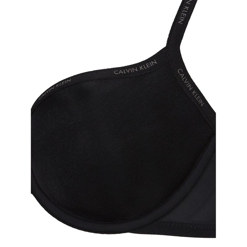 カルバンクライン レディース アンダー御召しもの ブラ シアー Calvin Klein Sheer Marq Demi Lightly Lined Bra Black 001 黒いこと