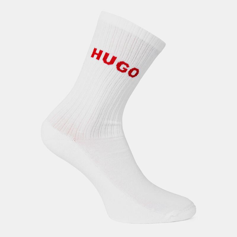 フューゴ レディース アンダーウェア 靴下 Hugo Crew Socks White ホワイト