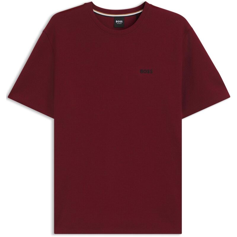 ボス メンズ トップス Tシャツ Boss Waffle T-Shirt Structuredesign Dark Red レッド｜ReVida 店
