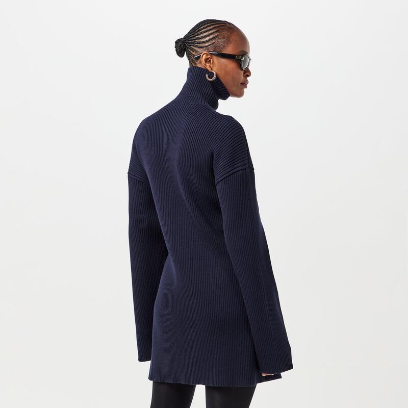 バレンシアガ レディース アウター 編み物・プルオーバー ミニ Balenciaga Women\u0027s Bal Pinch Mini Knitted Jumper Dress Navy 米国海軍