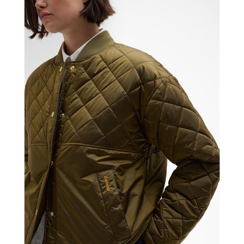 バブアー レディース アウター ジャケット・ブルゾン Barbour B.Li Wetherby Qt Jkt Ld62 Olive/Tartan オリーブ
