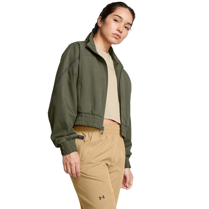 アンダーアーマー レディース アウター ジャケット・ブルゾン トラックスーツ Under Armour Unstoppable Crop Jacketracksuitop Womens Green グリーン