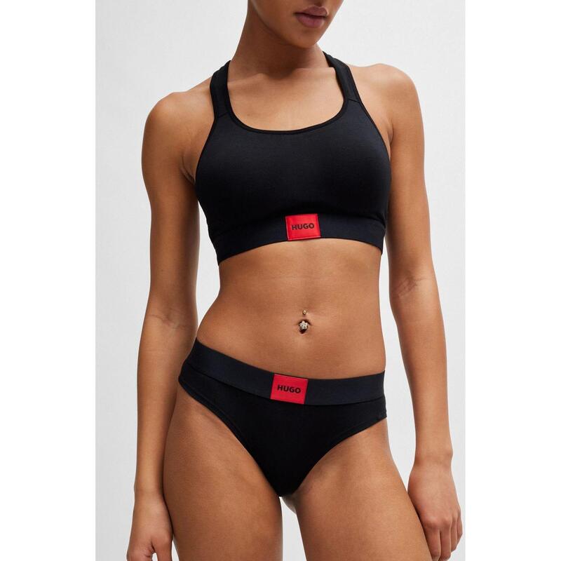 フューゴ レディース アンダーウェア パンツ ロゴ Hugo Red Logo Label Briefs Black ブラック 5,746円