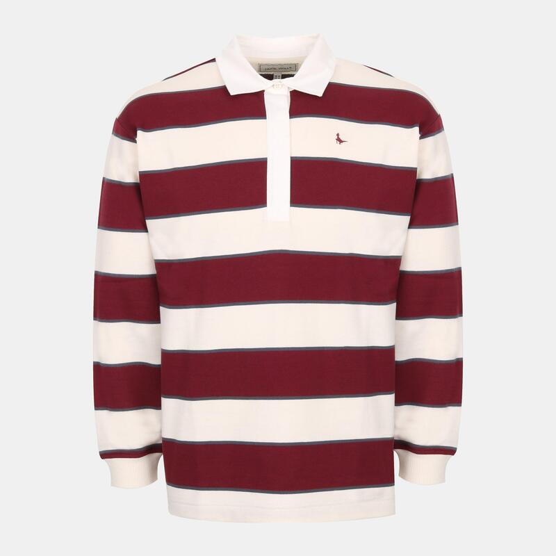 ジャック ウィルス レディース トップス シャツ Jack Wills Rugby Shirt Ld54 Burg/Navy ネイビー