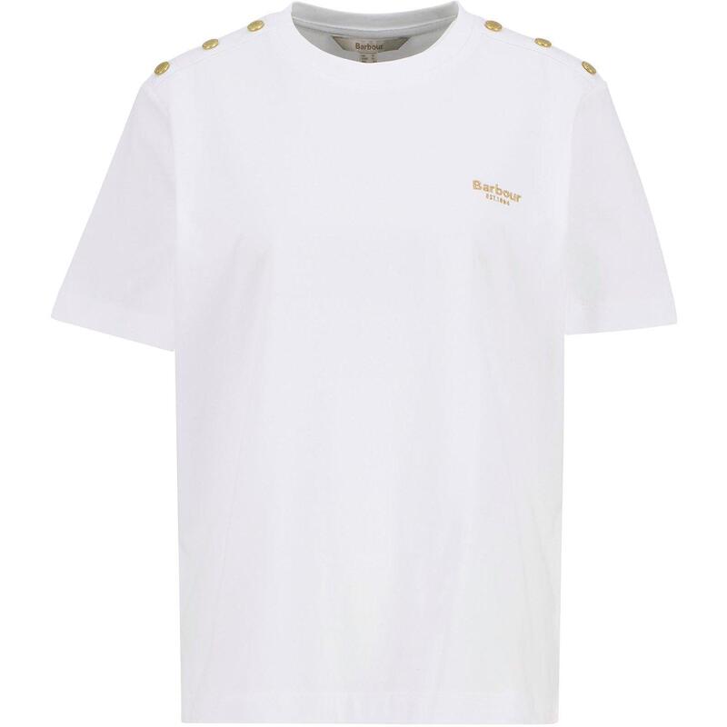 バブアー レディース トップス Tシャツ Barbour B.Li Marla T-Shirt Ld61 White ホワイト