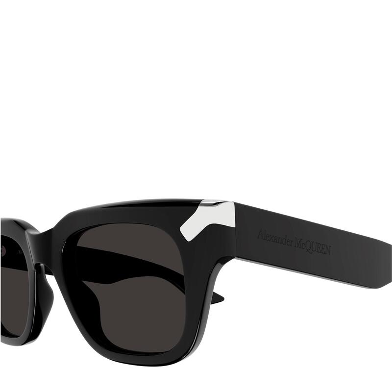アレキサンダー・マックイーン メンズ アクセサリー サングラス・アイウェア コントラスト Alexander McQueen Contrasting Hinge Sunglasses Black/Grey ブラック