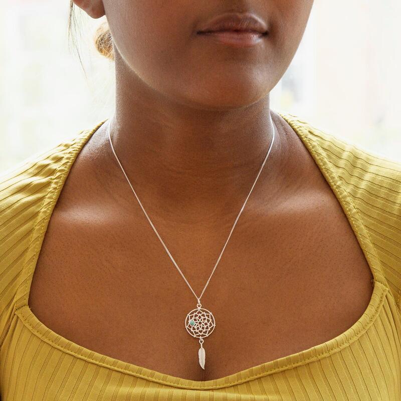 ビー ユー レディース アクセサリー ネックレス・チョーカー・ペンダントトップ レース Be You Sterling Silver Dreamcatcher Necklace Silver シルバー|ReVida 店