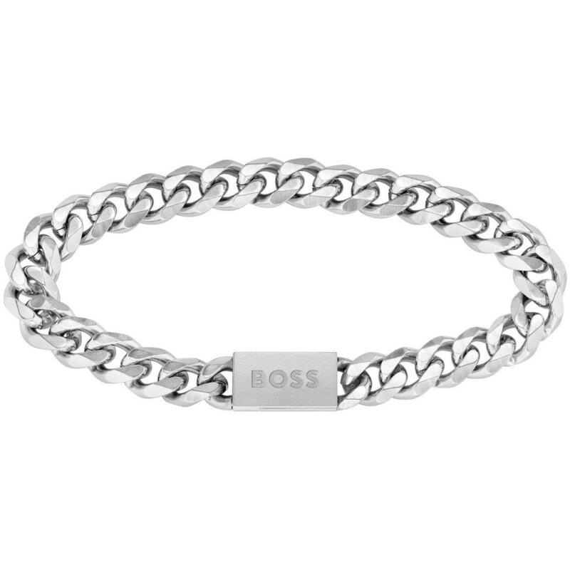 ボス メンズ アクセサリー ブレスレット・バングル・アンクレット Boss Men's Chain Bracelet with Magneticlosure Silver シルバー