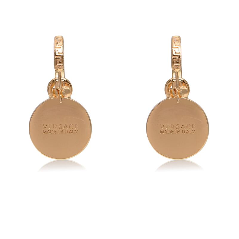 ヴェルサーチ レディース アクセサリー ピアス・イヤリング Versace Grecand Medusa Drop Earings White/Gold01O ホワイト