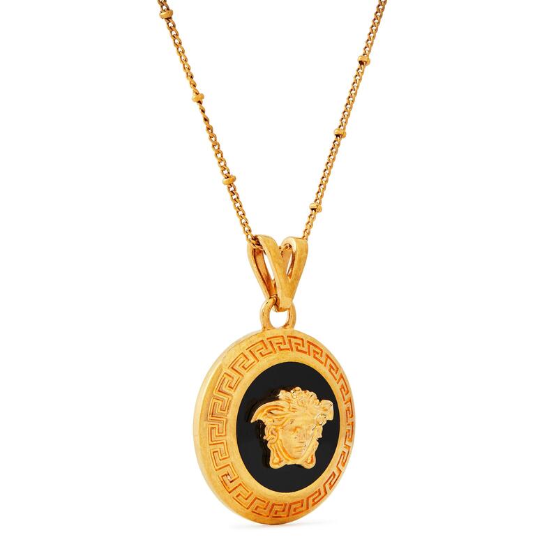 ヴェルサーチ レディース アクセサリー ネックレス・チョーカー・ペンダントトップ レース Versace Medusa Necklace Blk/Gld K4IT 59,290円