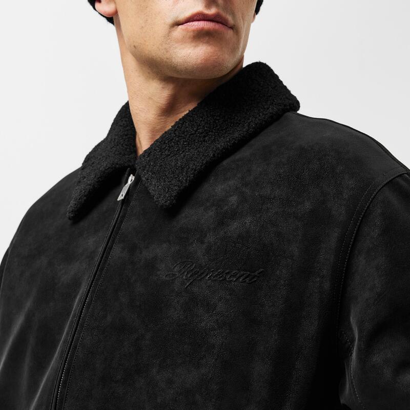 リプレゼント メンズ アウター ジャケット・ブルゾン Represent Men'shearling Jacket Jet Black ブラック｜ReVida 店