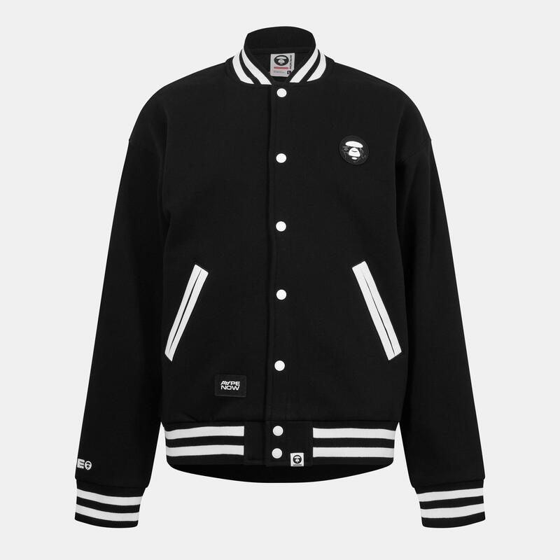 エエイプ メンズ アウター ジャケット・ブルゾン AAPE Now Varsity Sn54 Black ブラック|ReVida 店