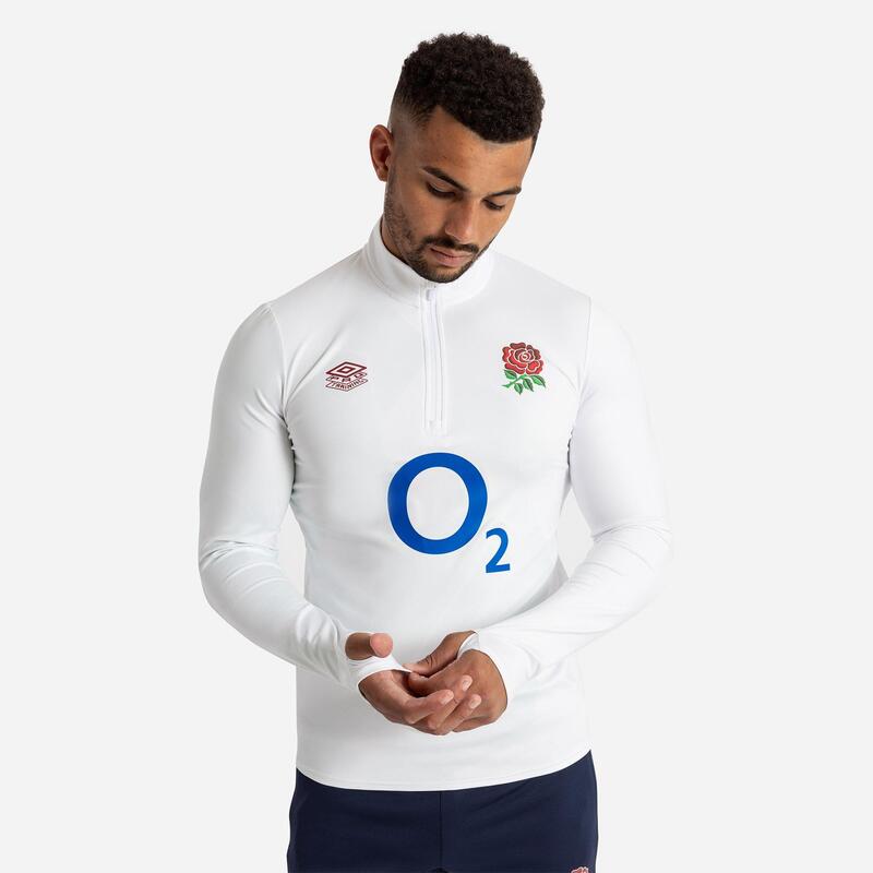 アンブロ メンズ アウター ジャケット・ブルゾン Umbro England Rugby Warm Up Mid Layer Top 2023 Adults Brill Wh/Blue ブルー