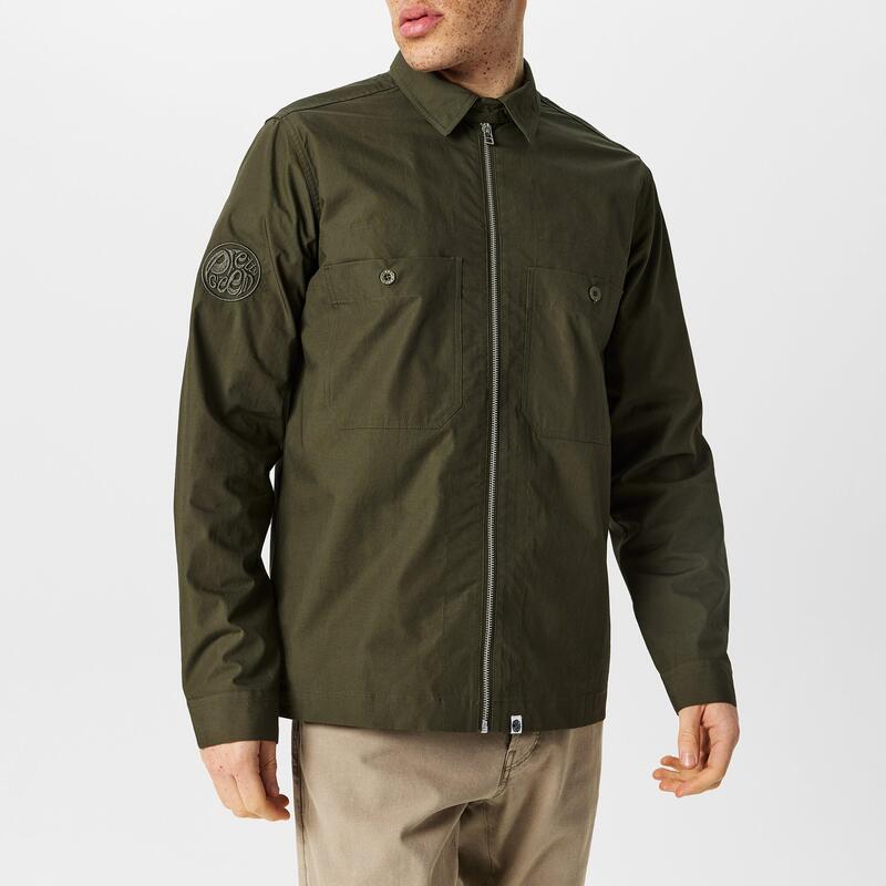 プレティグリーン メンズ トップス プルオーバー Pretty Green Boston Overshirt Khaki カーキ