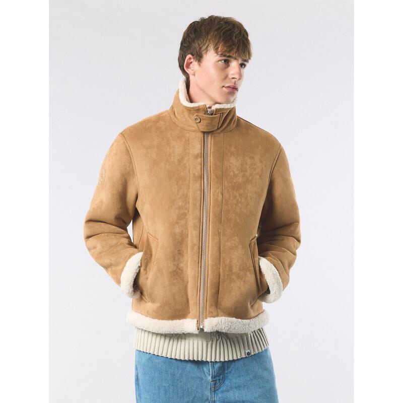 プレティグリーン メンズ アウター 上衣・上衣 Pretty Green Men\u0027s Ashcroft Flight Shearling Jacketaupe トープ