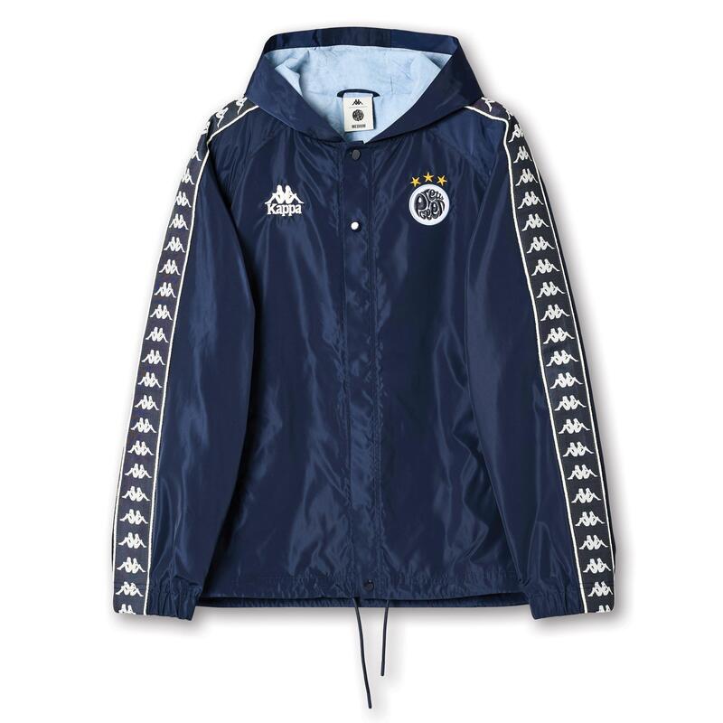 カッパ メンズ アウター ジャケット・ブルゾン Kappa Men's Banda Hooded Rain Anorak Blue/White GPT ホワイト