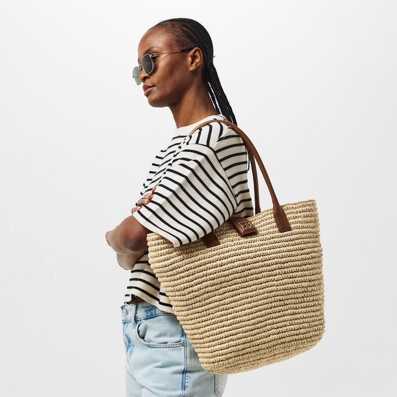 アニービン レディース バッグ Anine Bing Raffia Lou Shoulder Bag Natural Cognac