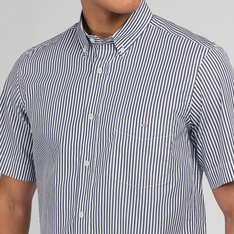 エデンパーク メンズ トップス シャツ Eden Park Dark blue striped shirt Blf4 ブルー