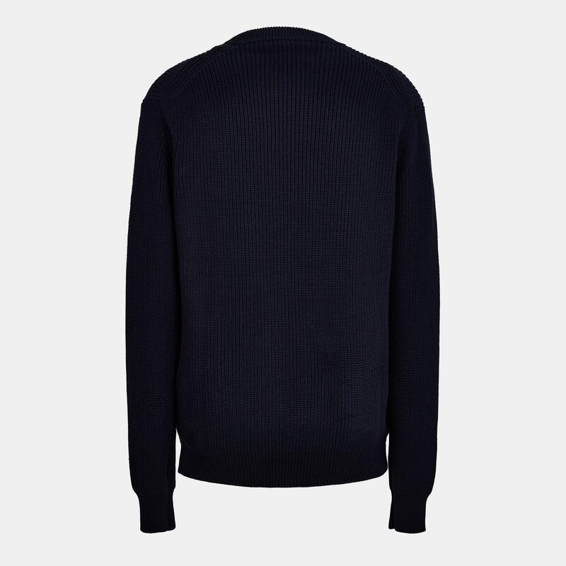 リプレー メンズ アウター 編み物・プルオーバー 労働者の一団のど頚 綿織物 Replay Men\u0027s Fisherman Cotton Crew Neck Jumper Navy 米国海軍