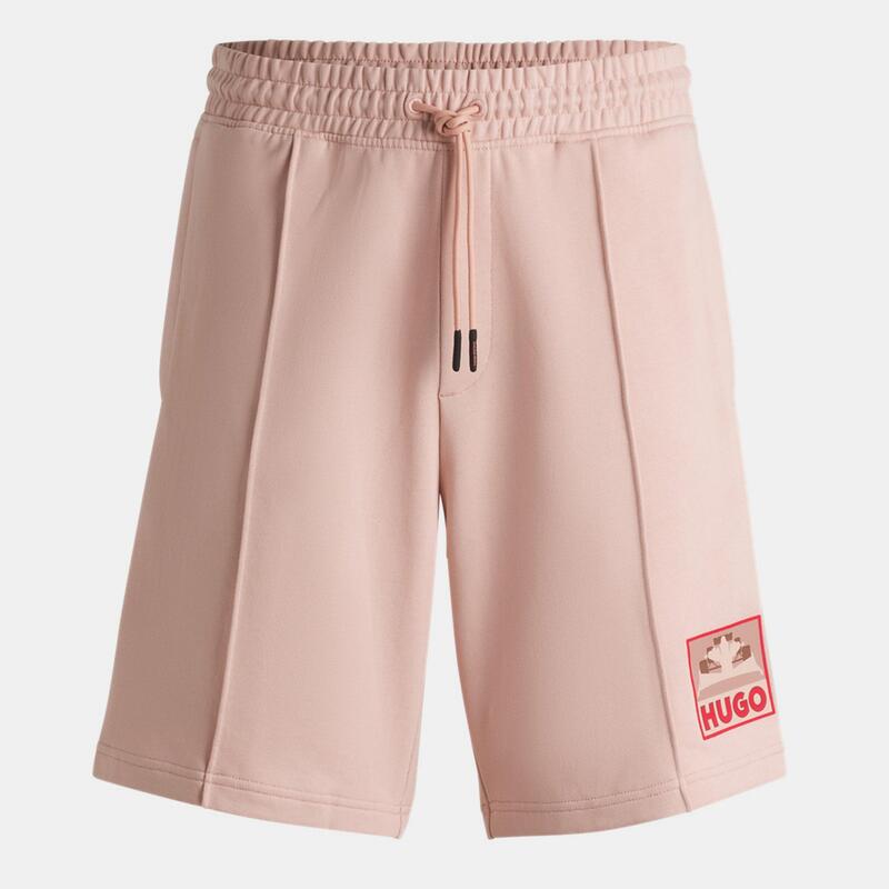 フューゴ メンズ ボトムス ハーフパンツ・ショーツ ショートパンツ フリース Hugo Men's Racing Bulls Fleece Jogger Shorts Pink 687 ピンク