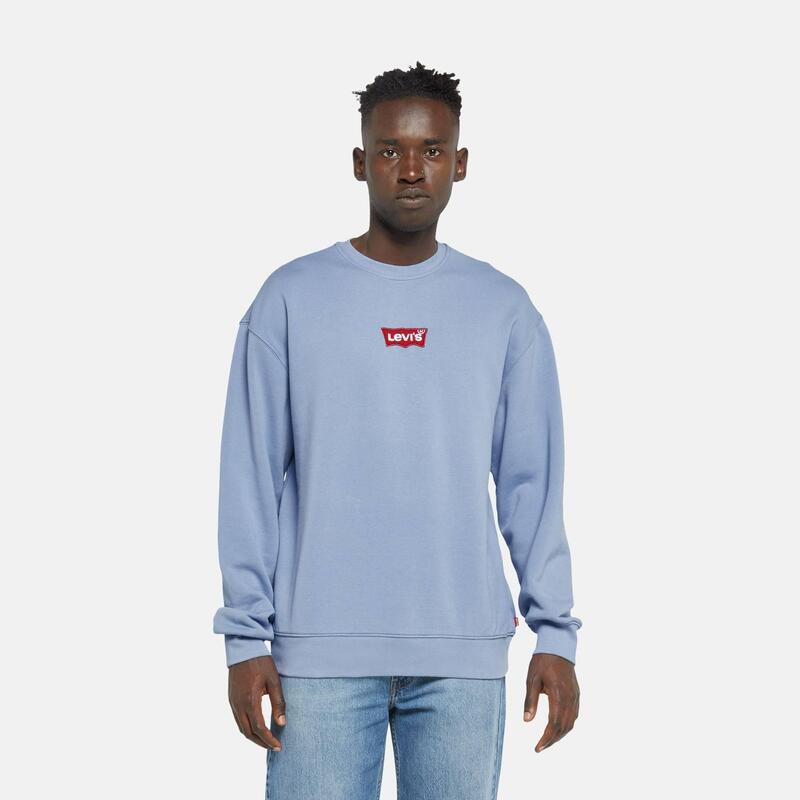 リーバイス メンズ アウター パーカー・スウェット シャツ ロゴ Levis Batwing Logo Sweatshirt Polo Blues|ReVida 店