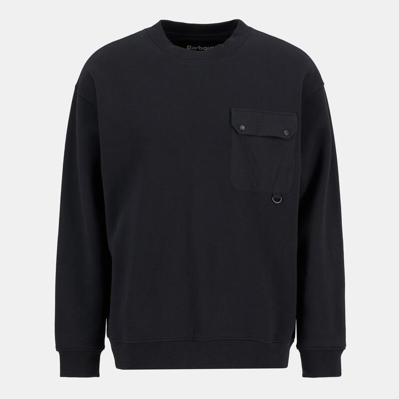 バブアー メンズ アウター パーカー・スウェット シャツ Barbour Leazes Crew Sweatshirt Black BK11 ブラック｜ReVida 店