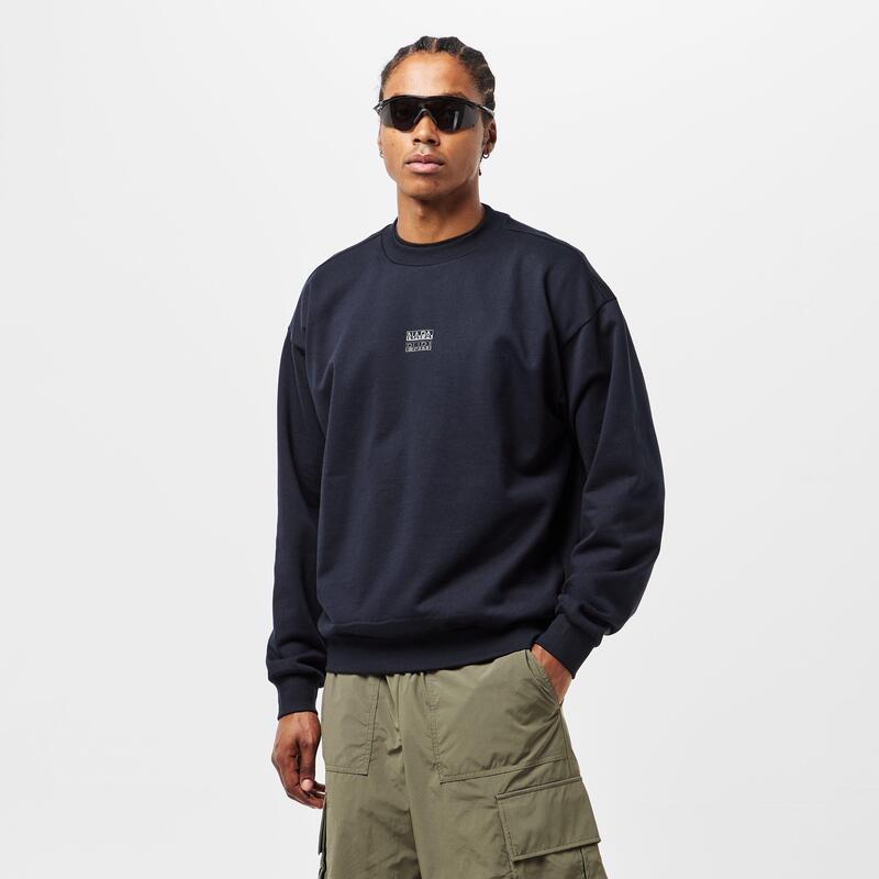 ナパピリ メンズ アウター パーカー・スウェット シャツ ロゴ Napapijri Napa Box Logo Sweatshirt Mens Black Beauty ブラック