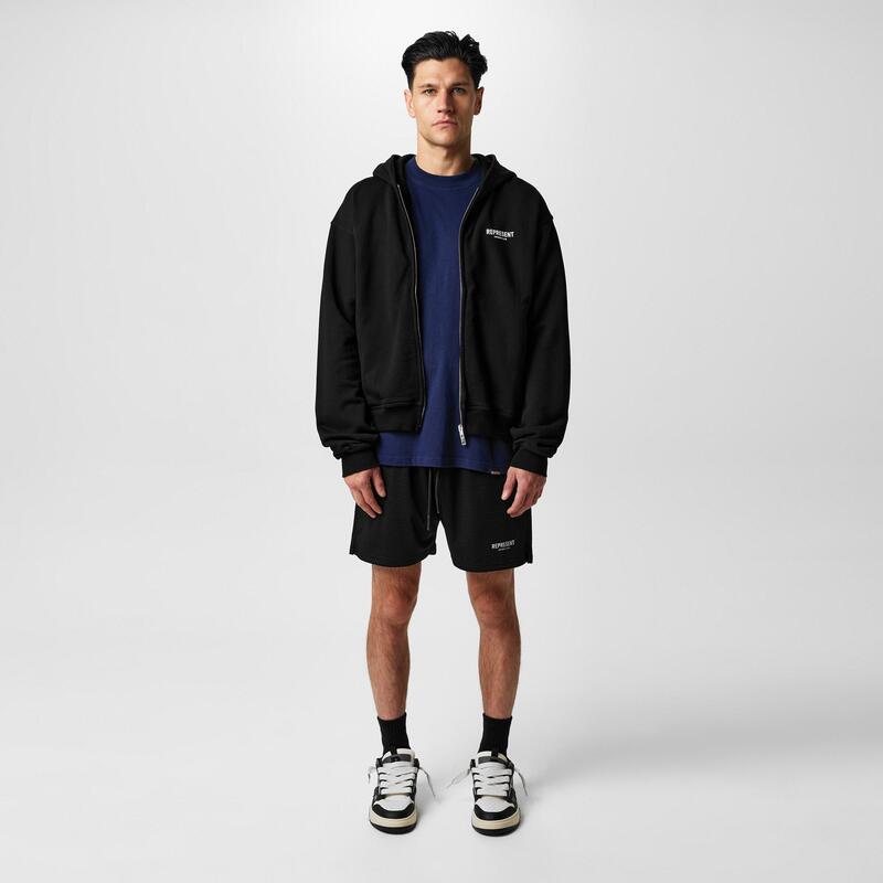 リプレゼント メンズ アウター パーカー・スウェット ロゴ Represent Men's Rep Owners Club Zipped Hoodie Bold Logo Black ブラック