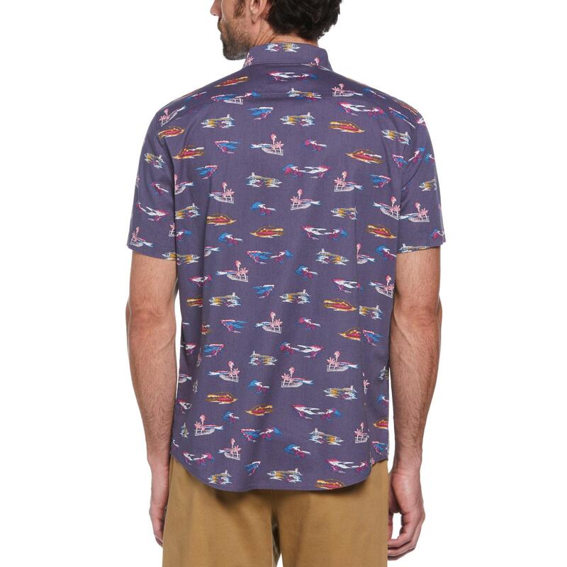 目あたらしいペンギン メンズ トップス プルオーバー 半袖 Original Penguin Short-Sleeve Plain Shirt Blue Indigo インディゴ