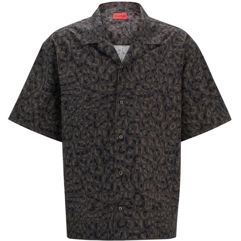 ボス メンズ アウター ニット・セーター オックスフォード シャツ Boss Egeeno 10261087 01 Oxford Shirt Mens Black ブラック