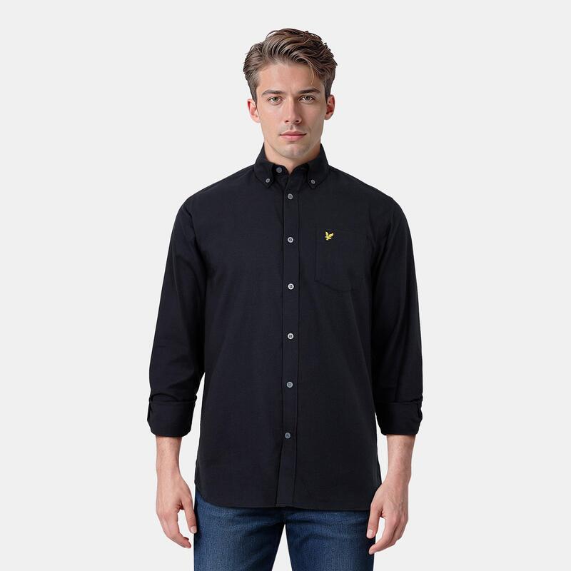 ライルアンドスコット メンズ トップス シャツ 長袖 Lyle and Scott Men's Long-Sleeve Flannel Plain Shirt Saddle
