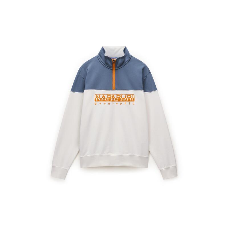 ナパピリ メンズ アウター パーカー・スウェット ハーフジップ フリース Napapijri Men quarter Zip Fleece White Whisper ホワイト