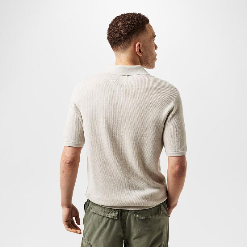 ジャック ウィルス メンズ トップス Tシャツ ポロシャツ 半袖 ニット Jack Wills Ottoman Knit Short-Sleeve Polo Shirt Putty Marl マール