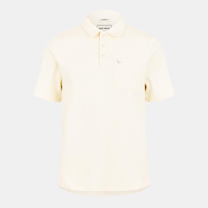 手玉 濾過性病原体 メンズ トップス スポーツシャツ 半袖 Jack Wills JW Texture Short-Sleeve Polo Shirt Bone White 白いこと