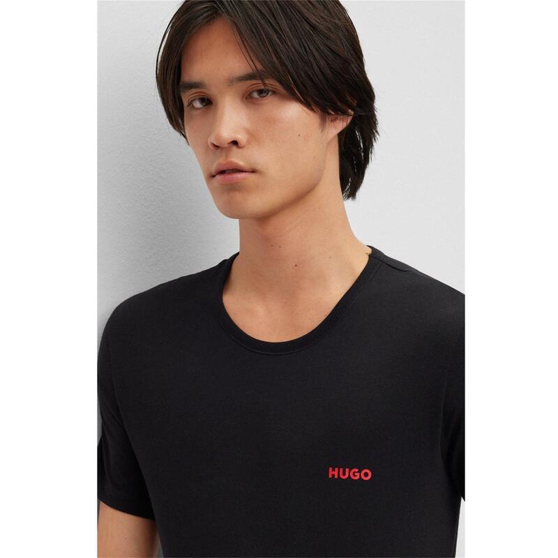 フューゴ メンズ トップス Tシャツ Hugo 3 Pack T Shirts Black ブラック
