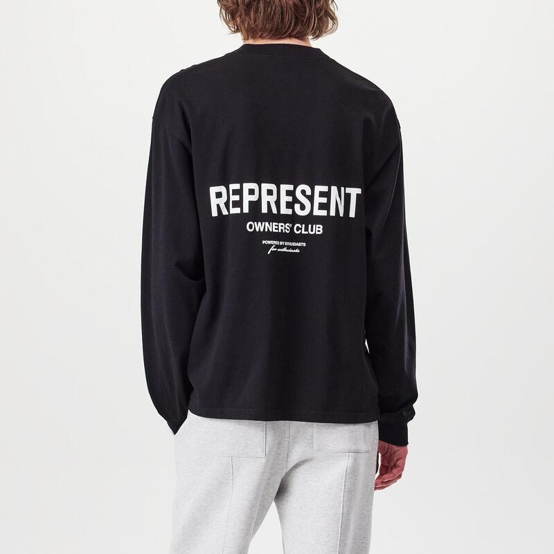 リプレゼント メンズ トップス Tシャツ Represent Men's Owners Club L/S T-Shirt Exclusive Branding Black ブラック