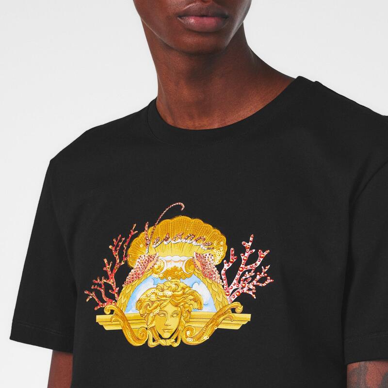 ☆ VERSACE COLLECTION ベルサーチ コレクション Tシャツ L VERSACE JEANS COUTURE ベルサーチェ ジーンズ クチュール メンズ 半袖