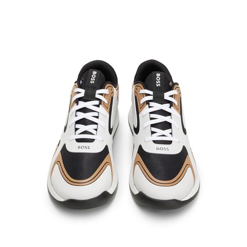 ボス メンズ シューズ スニーカー Boss Titanium Running Trainers Beige ベージュ|ReVida 店