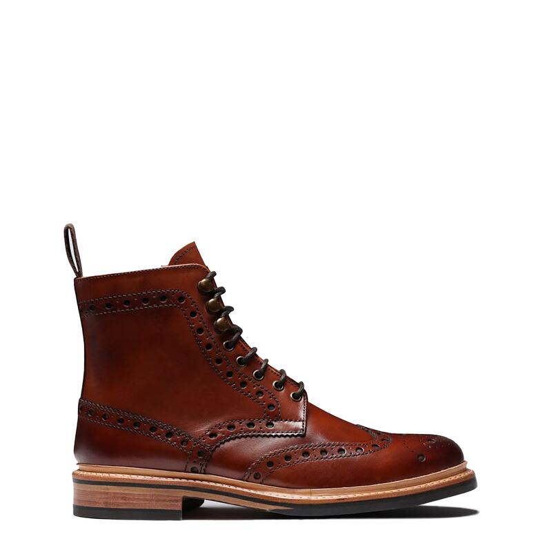 グレンソン メンズ シューズ ブーツ・レインブーツ ブローグ Grenson Fred Brogue Bootan Handpainted タン その他-靴-ブーツ