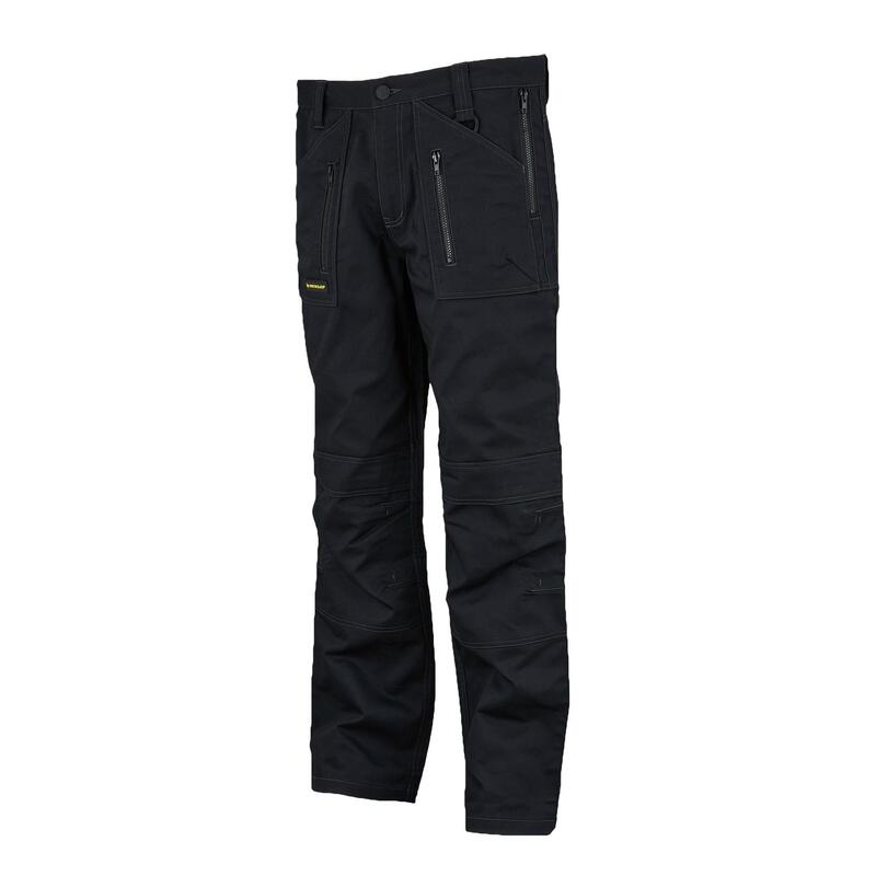 ダンロップ メンズ ボトムス カジュアルパンツ Dunlop Zipper Work Trousers Mens Black ブラック｜ReVida 店