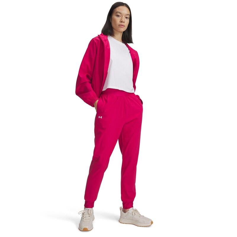 アンダーアーマー レディース ボトムス カジュアルパンツ トラックスーツ Under Armour High Rise Woven Performance Tracksuit Bottom Pink ピンク