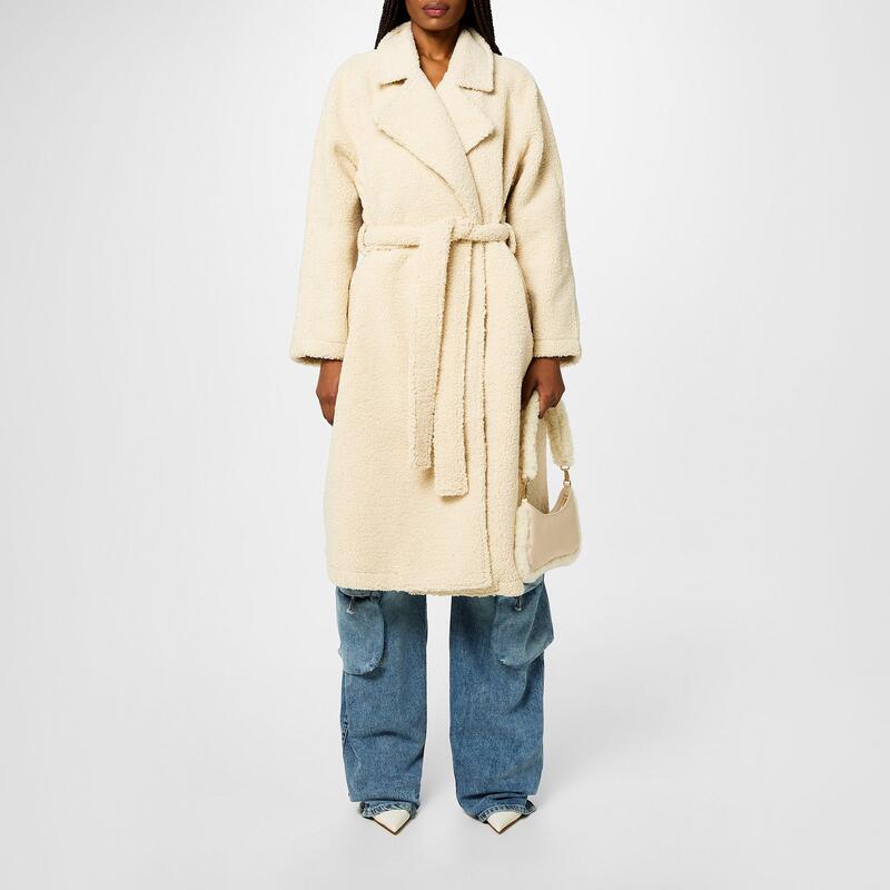 グッドアメリカン レディース アウター コート Good American Women's Teddy Coat Bone 001｜ReVida 店
