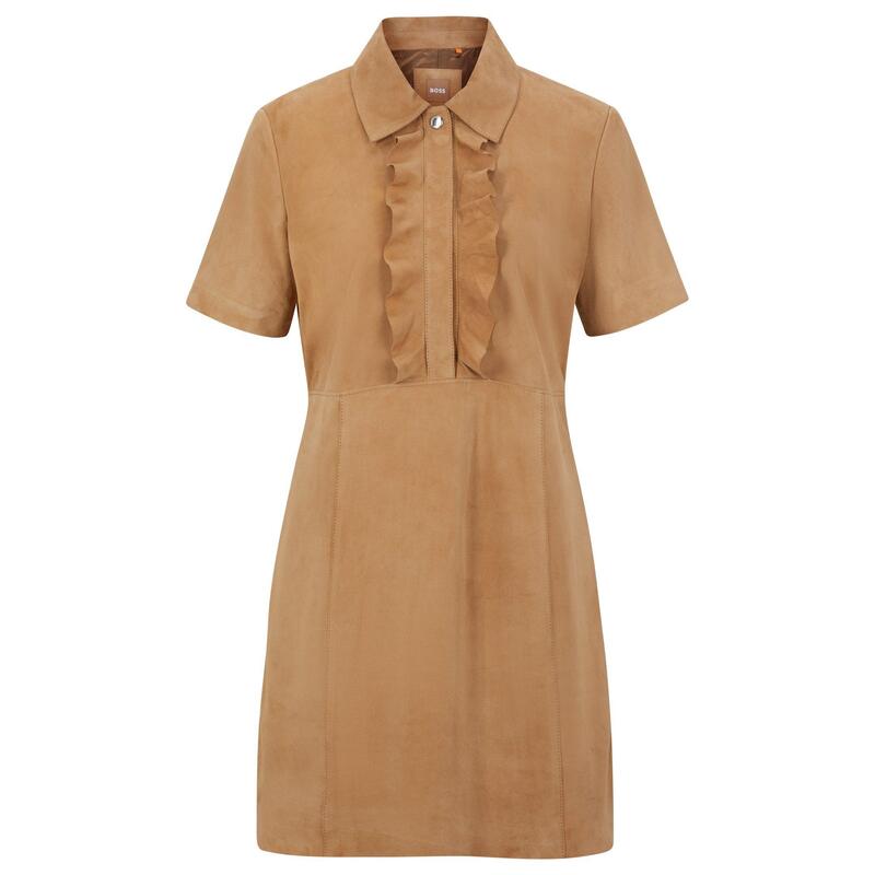 ボス レディース トップス ワンピース ミニ Boss Women'syrila Mini Design Dress Open Beige 280 ベージュ