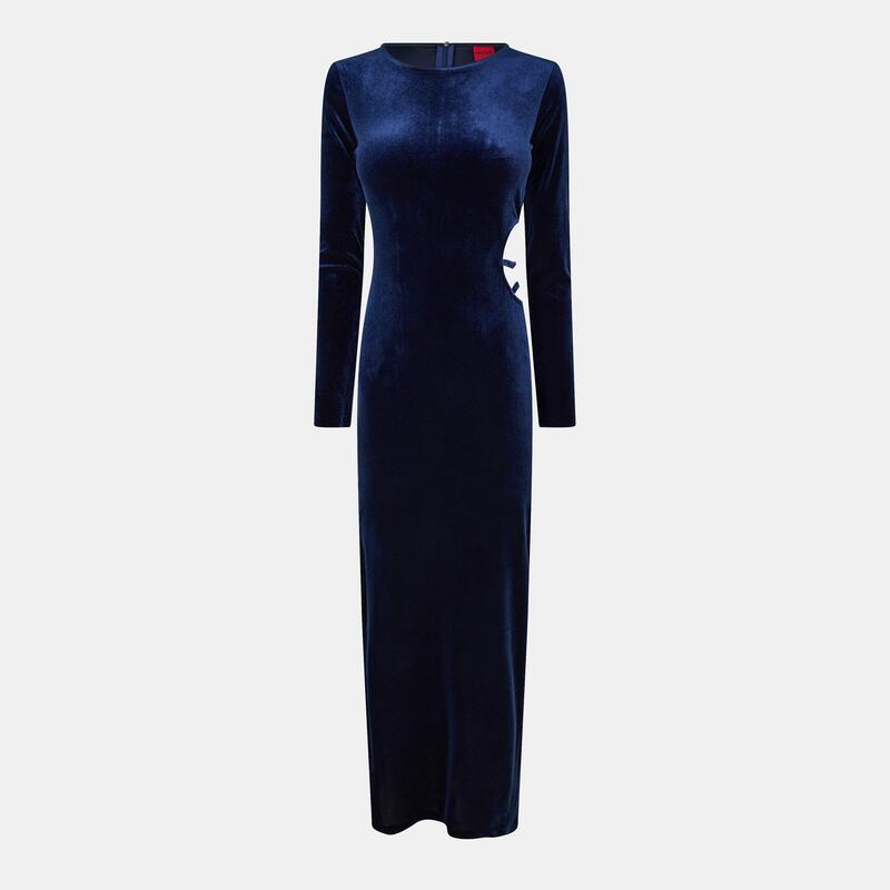フューゴ レディース トップス ワンピース Hugo Namarantha Dress Dark Blue ブルー
