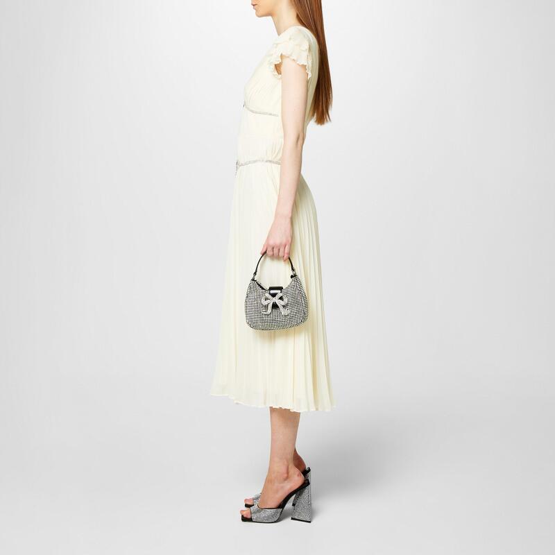 セルフポートレイト レディース トップス ワンピース シフォン プリーツ ミディ Self Portrait Chiffon Pleated Midi Dress Cream クリーム 28,470円